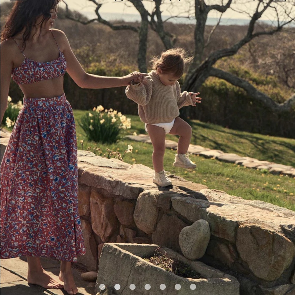 Doen Floral Red and Blue Skirt